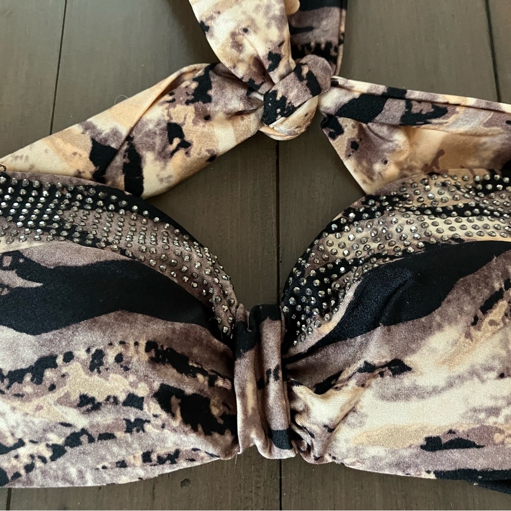 Kardashian Kollection Stud Embellished Bandeau Bikini - Picture 3 of 6